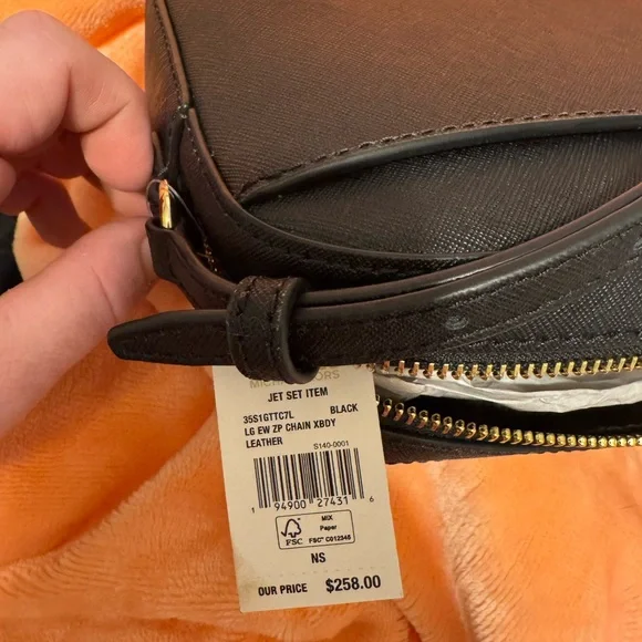 Michael Kors Black Crossbody Bag with Gold Accents - Picture 3 of 3